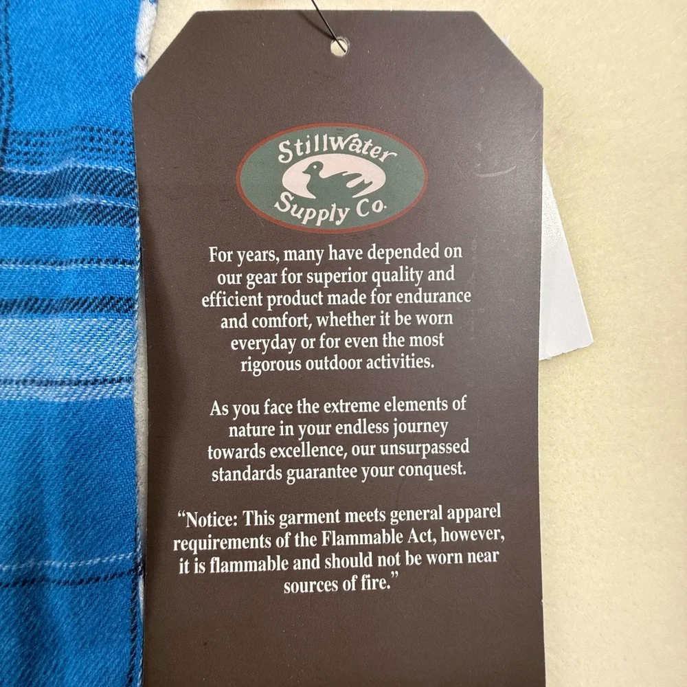 Stillwater Supply Co Blue Plaid Button-Up Western Shirt Womens NWT - Picture 12 of 13